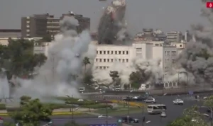 فيديو جديد يوثق لحظة تدمير مقر هيئة الأركان السورية في غارة إسرائيلية