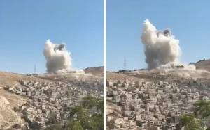 فيديو.. لحظة قصف إسرائيل للقصر الرئاسي السوري وسط دمشق