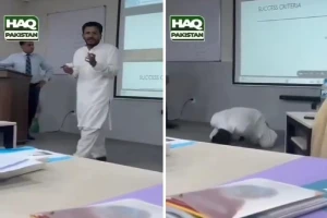 فيديو يوثق لحظة وفاة معلم باكستاني بنوبة قلبية أثناء محاضرة تدريبية في لاهور