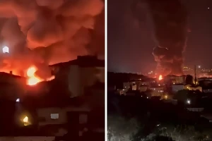 بالفيديو: اندلاع حريق هائل في منطقة تشيكميكوي بإسطنبول