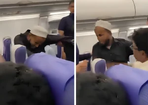 بالفيديو: مسافر هندوسي يصفع آخر مسلم ويجعله يبكي خلال رحلة على طائرة هندية