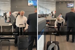 أول فيديو ل"حميدان التركي" قبل صعوده الطائرة  المتجهة  إلى الرياض