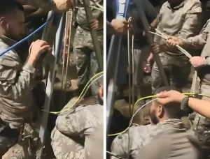 بالفيديو.. جنود أتراك ينجحون في إدخال مياه وغذاء وأجهزة تواصل مع الطفل السوري علي صالح عبدي