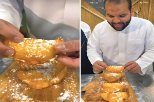 بالفيديو: شيف يشرح الطريقة الصحيحة لعمل خبزة "الكباتي" أشهر أكلات "القطيف"