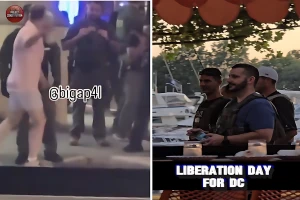 بالفيديو.. عناصر الحرس الوطني الأمريكي ينتشرون في شوارع واشنطن لضبط "المجرمين" وشخص يعتدي على ضابط شرطة