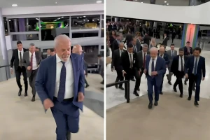 بالفيديو.. الرئيس البرازيلي يركض وخلفه الوزراء داخل القصر الرئاسي