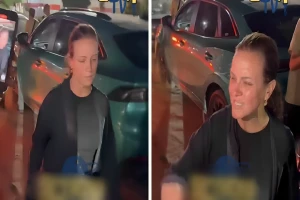 "خلاص بقا حس على دمك".. بالفيديو.. انفعال الفنانة المصرية  ريهام عبدالغفور على صحفي أثناء  حضورها عزاء مدير تصوير