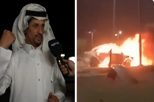 بالفيديو.. مواطن يروي تفاصيل إنقاذه شابًا احتُجز داخل مركبة محترقة بالرياض في اللحظات الأخيرة