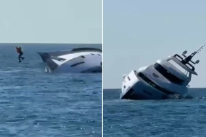 "قيمته مليون دولار".. بالفيديو: لحظة غرق يخت فاخر  في تركيا  بعد 15 دقيقة فقط من إطلاقه