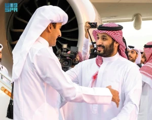 ولي العهد يجري اتصالاً هاتفياً بأمير قطر  بعد الهجوم الإسرائيلي الغاشم على الدوحة
