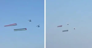 بالفيديو: مصر تحتفل برفع العلمين المصري والفلسطيني في سماء شرم الشيخ بعد موافقة إسرائيل وحماس على وقف إطلاق النار