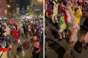 بالفيديو.. موكب الهالوين في نيويورك يتحول إلى عرض استعراضي ضخم برقصة «الزومبي»