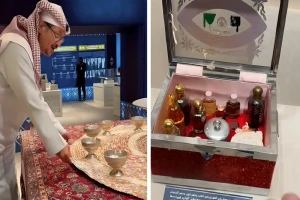 من بينها سجادة ولد عليها الملك فهد.. بالفيديو.. مواطن يستعرض  منزل الأميرة "حصة السديري " ومقتنياتها التاريخية