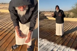 بالفيديو.. مواطن يوثق تجمّد الماء في حريملاء شمال الرياض لليوم الثالث على التوالي