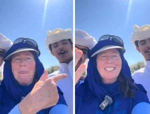 "تحدثت باللهجة السعودية".. فيديو متداول لسائحة أجنبية تعبر عن سعادتها بأجواء محافظة تربة