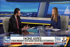 مذيعة ل "أحمد الشرع" هل التزمت بانضمام سوريا إلى التحالف لمحاربة تنظيم داعش في الشرق الأوسط؟... الرئيس السوري يجيب