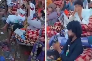 فيديو متداول يثير الجدل: يمنيون يتنافسون بإطلاق النار  من أسلحة رشاشة أثناء جلسة تخزين القات main