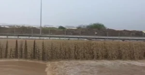 بالفيديو.. تدفّق مياه السيول في مجرى الحمدانية بجدة