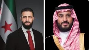 ولي العهد يتلقى اتصالًا هاتفيًا من الرئيس السوري