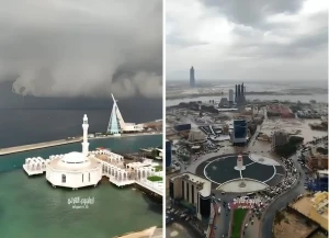 بالفيديو.. لقطات جوية لـ جدة تكشف حجم المياه الهائلة التي خلفتها الأمطار الغزيرة أمس