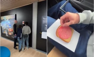 بالفيديو: شاب يخدع زوار متحف بعمل فني مستخدما شريحة توست ولحم سلامي