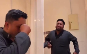 فيديو متداول لانهيار عامل بالبكاء بعد خسارة كفيله في الكافيه وإغلاقه