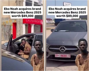 "ثمنها 89 ألف دولار" .. بالفيديو .. مدعي النبوة الغاني "إيبو نوح" يستقل سيارة مرسيدس فارهة بعد جمع أموال أتباعه !