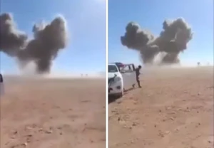 بالفيديو: ضربة سعودية تحذيرية قرب معسكرات تتواجد فيها قوات الانتقالي الوافدة من عدن إلى حضرموت بشكل غير قانوني