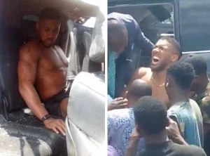 بالفيديو: لحظة إخراج الملاكم العالمي "أنتوني جوشوا" من داخل سيارة بعد تعرضه لحادث سير توفي فيه شخصين