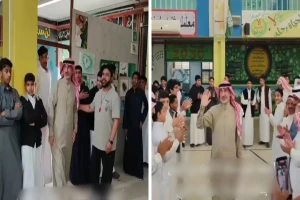 بالفيديو.. طلاب ينظمون ممرًا شرفيًا لتوديع معلمهم بعد تقاعده