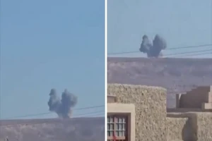‏بالفيديو.. طيران التحالف يشن ضربات جوية  على معسكر الزبيدي في الخشعة بحضرموت