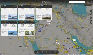 خرائط الطيران ترصد نشاطاً غير مسبوق للطائرات العسكرية وناقلات الوقود في الشرق الأوسط