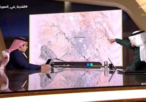 بالفيديو: "الداود" يشرح على الخريطة الطرق الجديدة المؤدية إلى القدية لحل مشكلة الاختناقات المرورية في الرياض