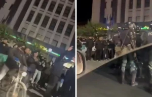 بالفيديو: عناصر من الشرطة الإيرانية في مدينة جرجان ترفض مواجهة المتظاهرين