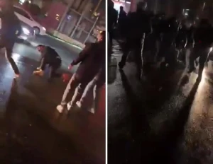 بالفيديو.. متظاهرون إيرانيون ينتزعون سلاح «شرطي» في مدينة كرج الإيرانية