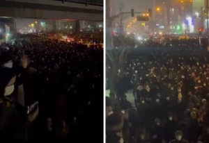 فيديو متداول لمظاهرات ضخمة غير مسبوقة تهز شوارع العاصمة الإيرانية طهران