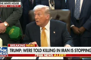 بالفيديو .. ترامب : تم إبلاغي  بأن عمليات القتل في إيران توقفت وعمليات الإعدام المخطط لها قد أُلغيت