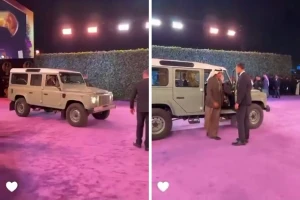 بالفيديو: لحظة وصول الفنان خالد عبد الرحمن بسيارة جيب قنص ‏⁧إلى حفل جوي أووردز بالرياض