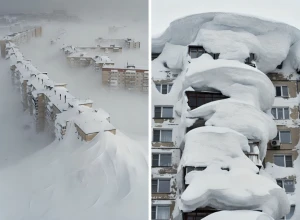 مشهد غير مسبوق..  بالصور.. الثلوج تغطي المباني والشوارع في كامتشاتكا بروسيا
