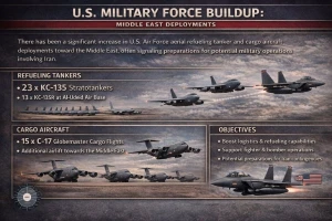 تقرير يكشف عن تصاعد التحركات الجوية الأمريكية باتجاه الشرق الأوسط وسط مؤشرات استعدادات عسكرية محتملة بشأن إيران