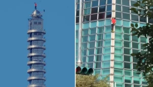 دون حبال أو معدات سلامة.. بالفيديو: متسلق أمريكي يتسلق أطول برج في تايوان