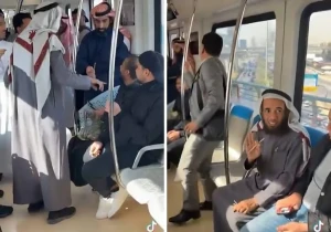 بالفيديو.. مواطن يسأل ركاب قطار الرياض أسئلة دينية ويوزع عليهم مسواك ويثير الجدل