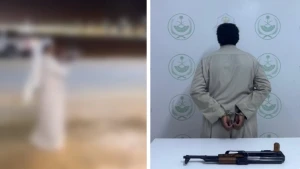 القبض على شخص لإطلاقه النار من سلاح ناري في مكان عام بوادي الدواسر - فيديو