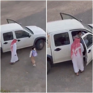 قصة فيديو متداول لمسن يصطحب فتاة إلى مدرستها صباحًا تحظى بتفاعل واسع