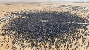 بالصور: جنازة سيف الإسلام القذافي أكبر جنازة في تاريخ ليبيا