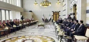 بالفيديو.. الشرع يلتقي الوفد السعودي على هامش توقيع العقود الاستراتيجية الكبرى مع جهات سورية