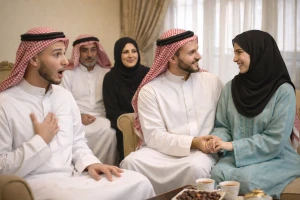 بالفيديو: قصة شوفة شرعية بالصدفة تنتهي بزواج الفتاة من صديق الخاطب!