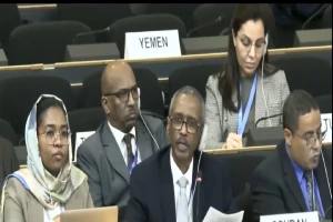 بالفيديو .. مندوب السودان يفتح النار على الإمارات: تبرعاتكم لن تغسل عار تورطكم  في  الجريمة النكراء بحق السودان