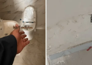 "نصيحة يا إخوان بيع على الخارطة اهرب اهرب".. بالفيديو: مواطن يستعرض منزلاً اشتراه على الخارطة ويكشف عيوب التشطيبات