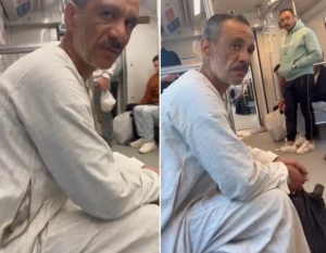 «رافعة رجلك في وشنا».. بالفيديو: مشادة حادة بين رجل وفتاة داخل المترو في مصر